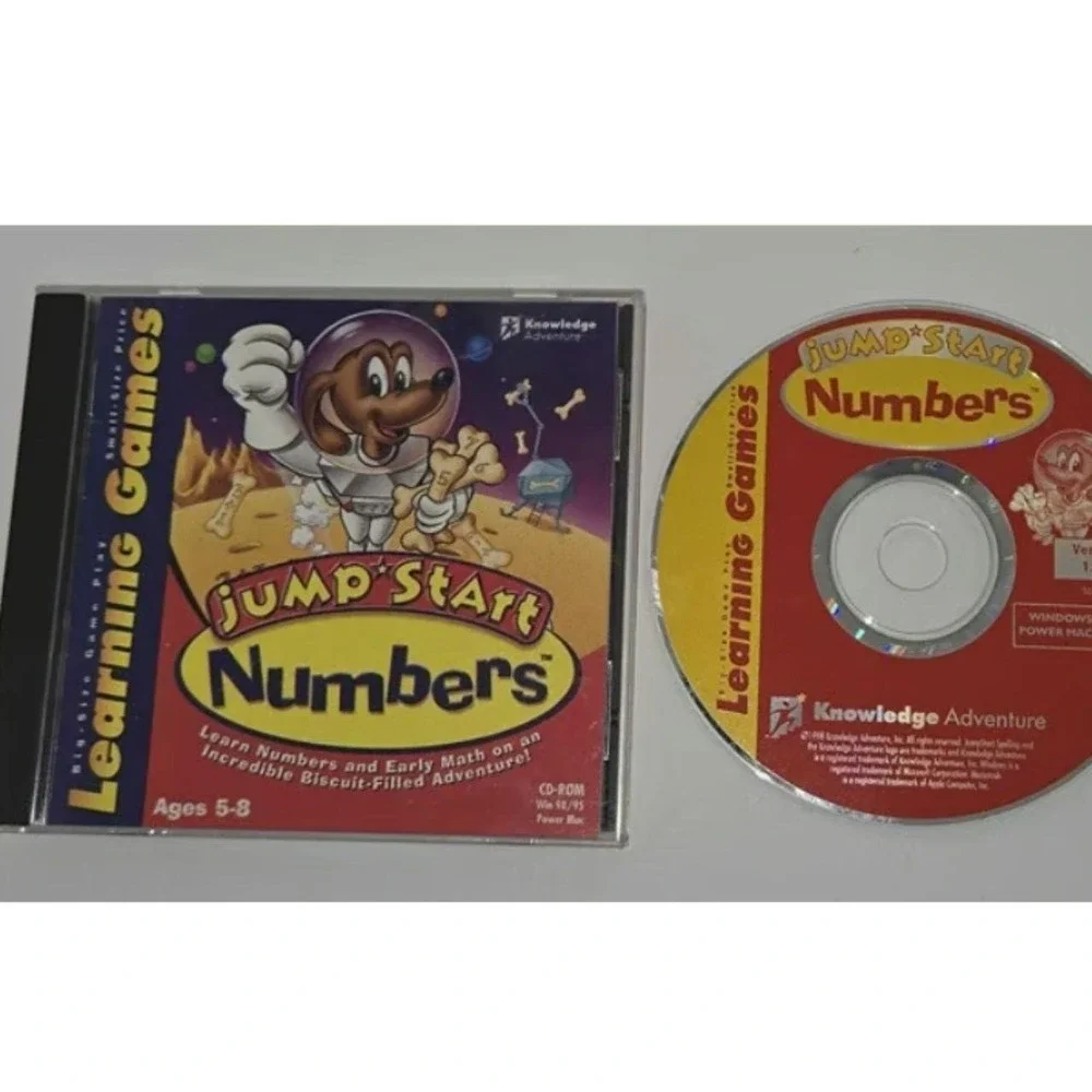 Vintage JumpStart Numbers CD-ROM Educational Math Game Windows Mac Knowledge Adv